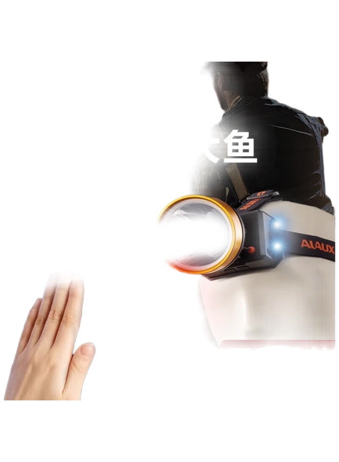 Oaks Headlamp, High Brightness, Rechargeable, Ultra-Bright, Head-Mounted, Motion-Sensing, Long-Lasting Battery Life, Outdoor, Night Fishing, Flashlight - Image 1