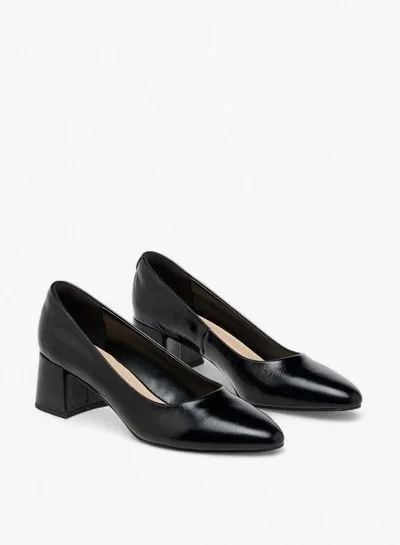 Celeste Women's Solid Slip-On Pumps with Block Heels