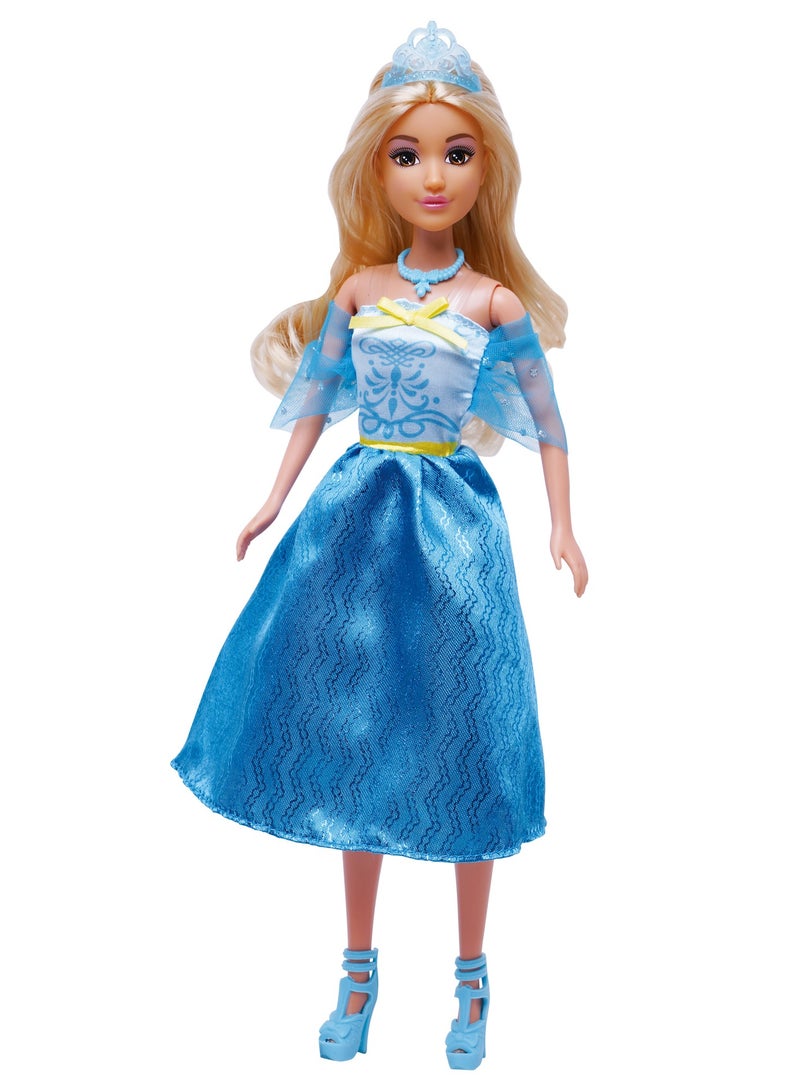 Mira Beautiful Princess Doll – 11.5 Inch Fashion Princess Doll with Blue Princess Dress | Girls Toys 3+ - Image 2
