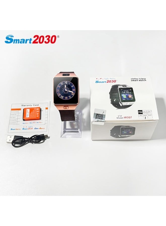 سمارت 2030 **ساعة Smart 2030 W007 ذكية باللون الأسود | متعقب للياقة البدنية، مراقبة معدل ضربات القلب، أوضاع رياضية، إشعارات، بطارية طويلة العمر** - Image 2