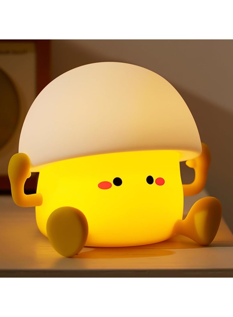 Night Light, Adorable Silicone Egg-Shaped LED Children's Lamp, Soft Glow Touch-Control Night Light, Perfect Bedside Companion for Nursery and Children's Bedroom Decor - Image 1
