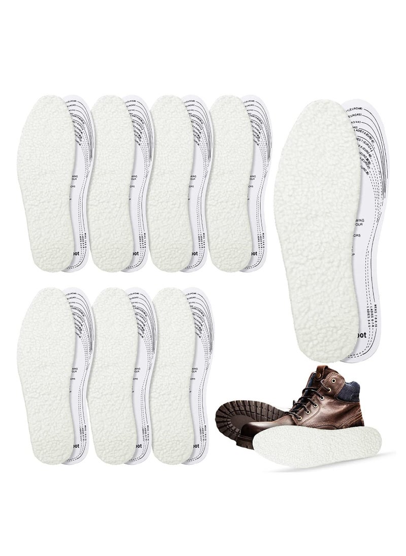 SYOSI - Shoe Inserts Cut to Fit Shoe Insoles Warm Sheepskin Shoe Soles Cut to Size Fluffy Boot Insole Fleece Wool Sole Insole with Size Chart Winter Boot Insert for Women Men Unisex Cold 8 Pairs - Image 1