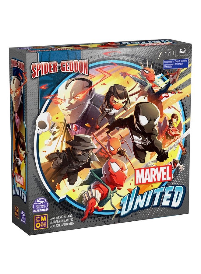 سبين ماستر جيمز لعبة استراتيجية Marvel United Spider-Geddon، لعبة استراتيجية Marvel Figurines Collectible، هدايا عيد الميلاد للمراهقين، للأعمار من 14 عامًا فما فوق - Image 1