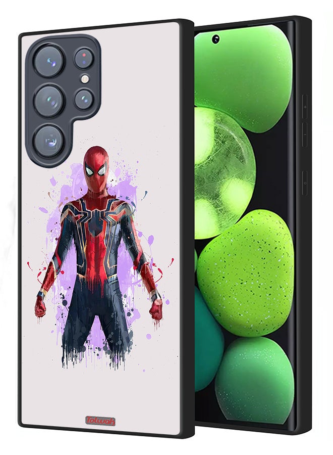 Tolwak Samsung Galaxy S23 Ultra 5G Protective Case Cover Iron Spider Artwork - Image 1
