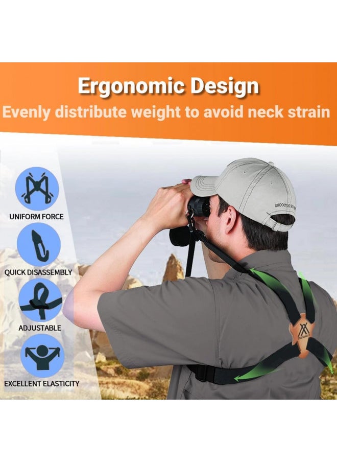 Trummul Trummul Binocular Harness Strap Best Chest Harness Strap for Hunters Photographers and Golfers Upgraded Version(Black)  - Image 1
