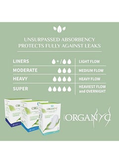 ORGANYC Organyc 100% Certified Organic Cotton Feminine Pads, Moderate Flow, 10 count (Pack of 1) - Package May Vary  - Image 3
