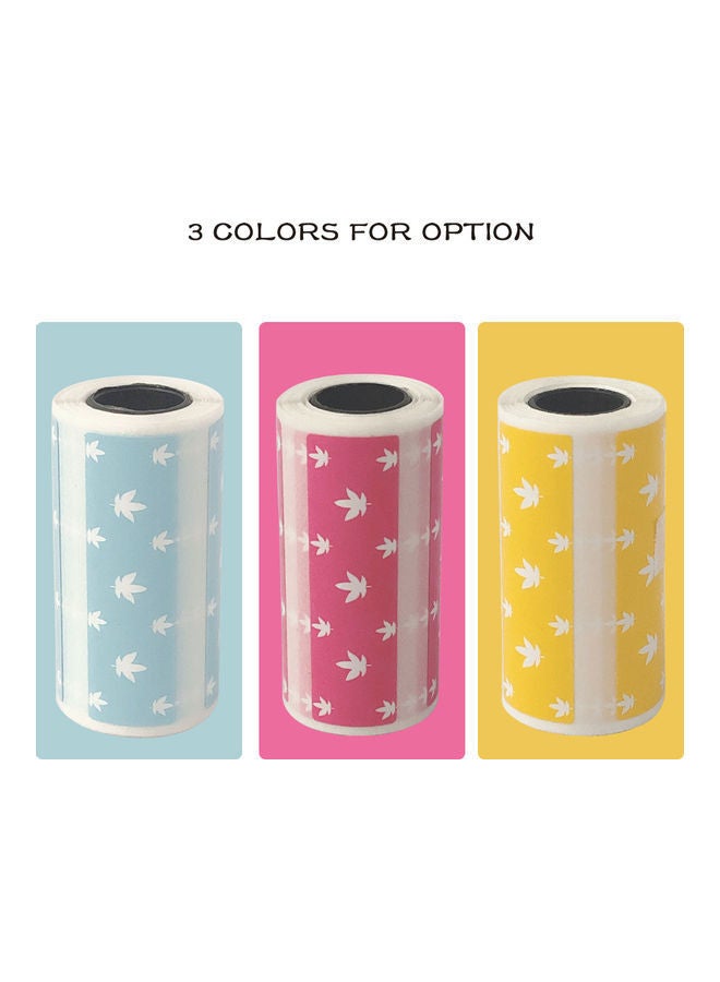 NIBEMINENT Pack Of 3 A6 PeriPage Thermal Printer Direct Label Rolls Yellow/Pink/Blue  - Image 3