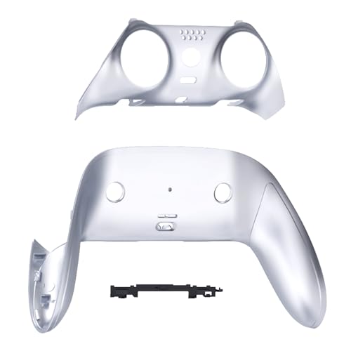 eXtremeRate Top Bottom Decorative Trim Shell Compatible with p s 5 Edge Controller DIY Replacement Front Back Clip Shell Custom Chrome Silver Plates Cover Compatible with p s 5 Edge Controller - Image 3