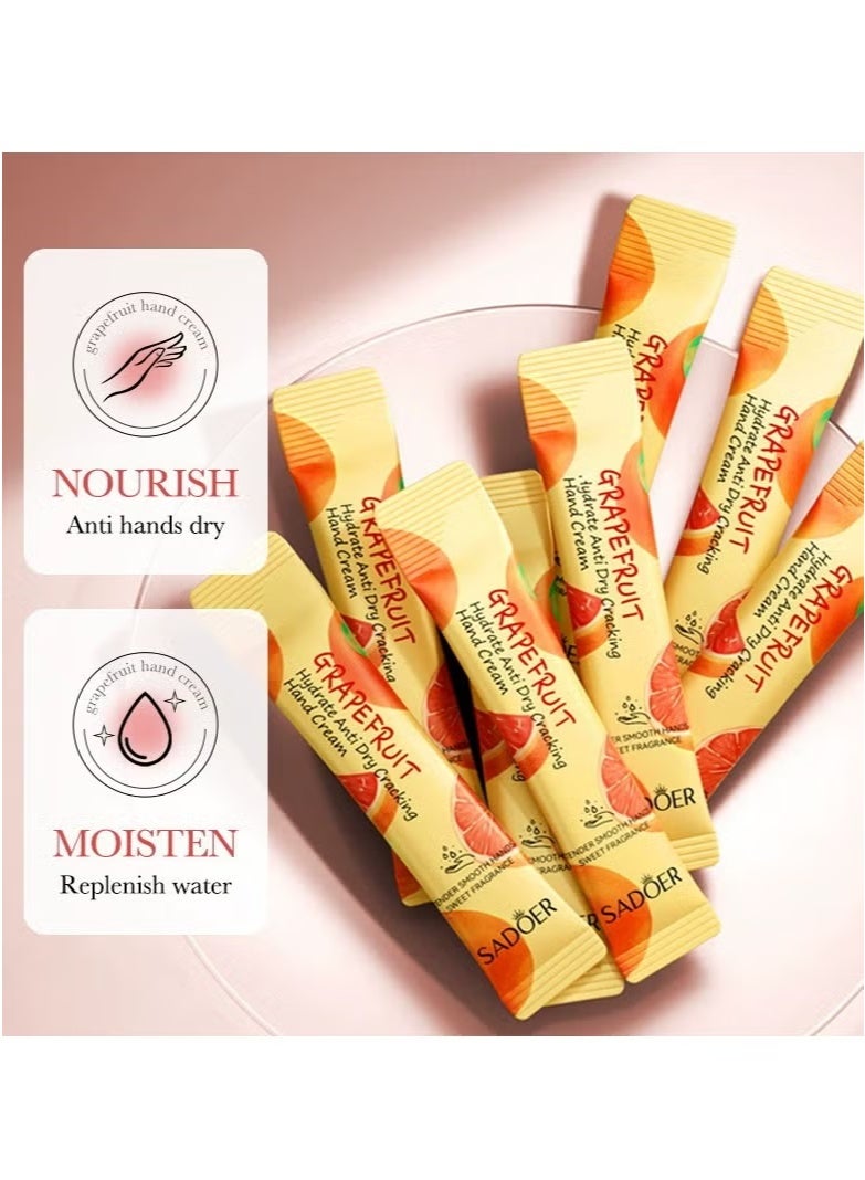SADOER Grapefruit Rejuvenating Hand Cream for Autumn and Winter 1 box * 20 strips  - Image 5