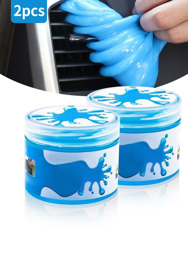 Beirui 2pcs Cleaning Gel , Car Vent Cleaning Gel , Keyboard General Purpose Cleaning Gel for Car Interiors , Cleaner for Dash Vents, Keyboards, PC, Laptop and Camera Cleaning Gel, Total 400G  - Image 1