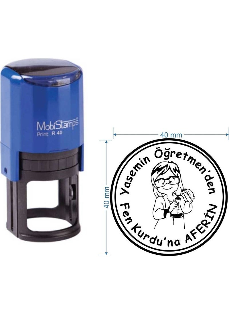 Mobistamps R40 Personalized Science Teacher Stamp  - Image 2