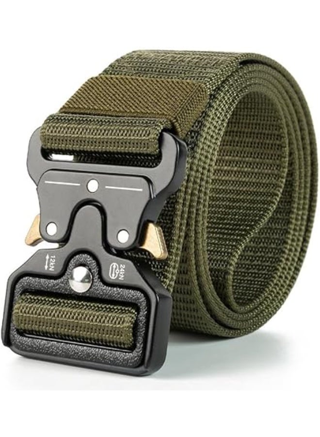 Men's adjustable belt with metal buckle and secure clasp - Image 1