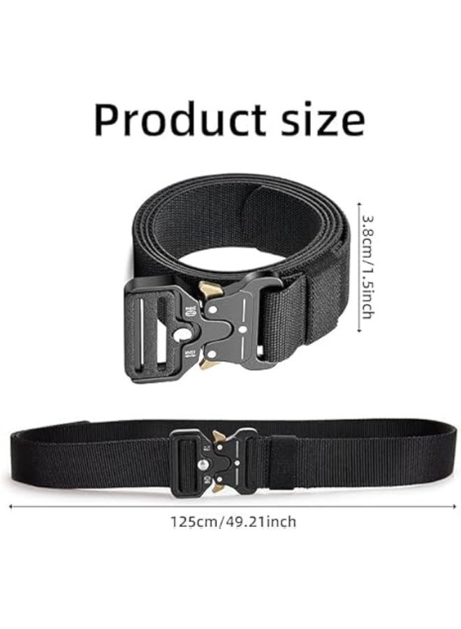 Men's adjustable belt with metal buckle and secure clasp - Image 2