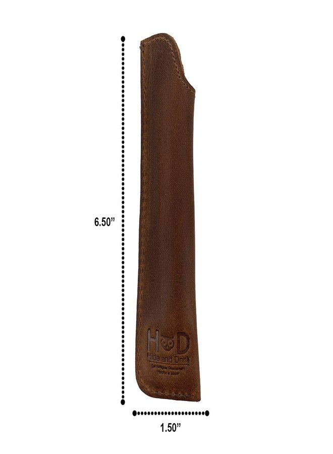 Hide & Drink, Pen Case Handmade from Full Grain Leather (Bourbon Brown) - Image 4
