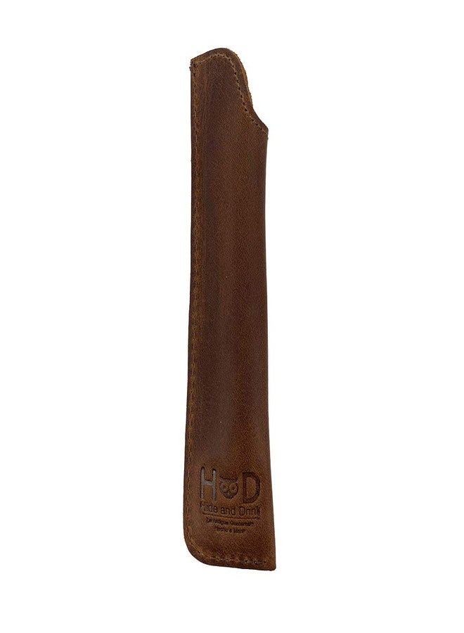 Hide & Drink, Pen Case Handmade from Full Grain Leather (Bourbon Brown) - Image 1