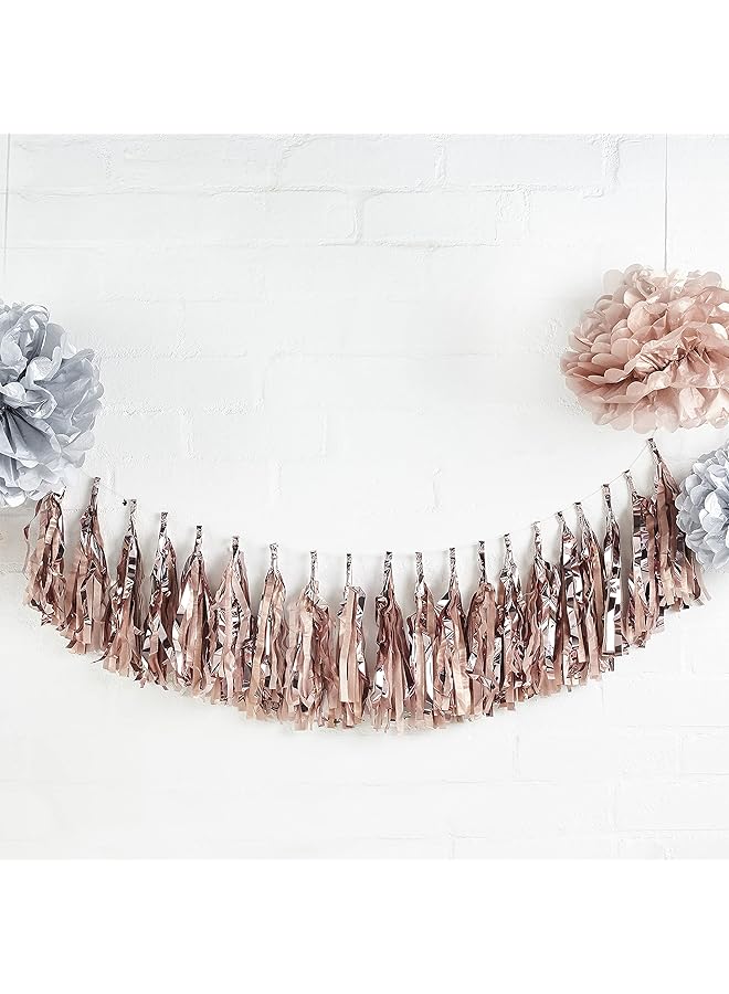 إيروريكس إكليل من الشرابات باللون الذهبي الوردي 29.5 × 1 سم - Image 2