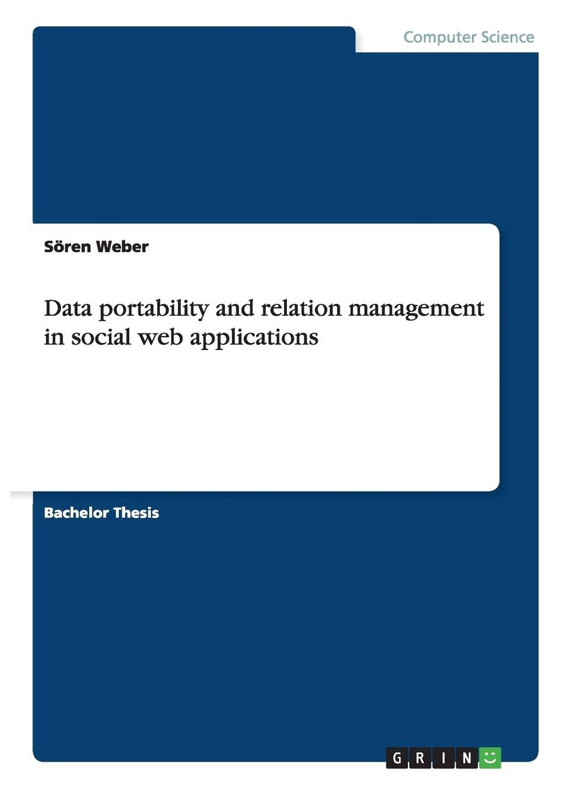 Data portability and relation management in social web applications 