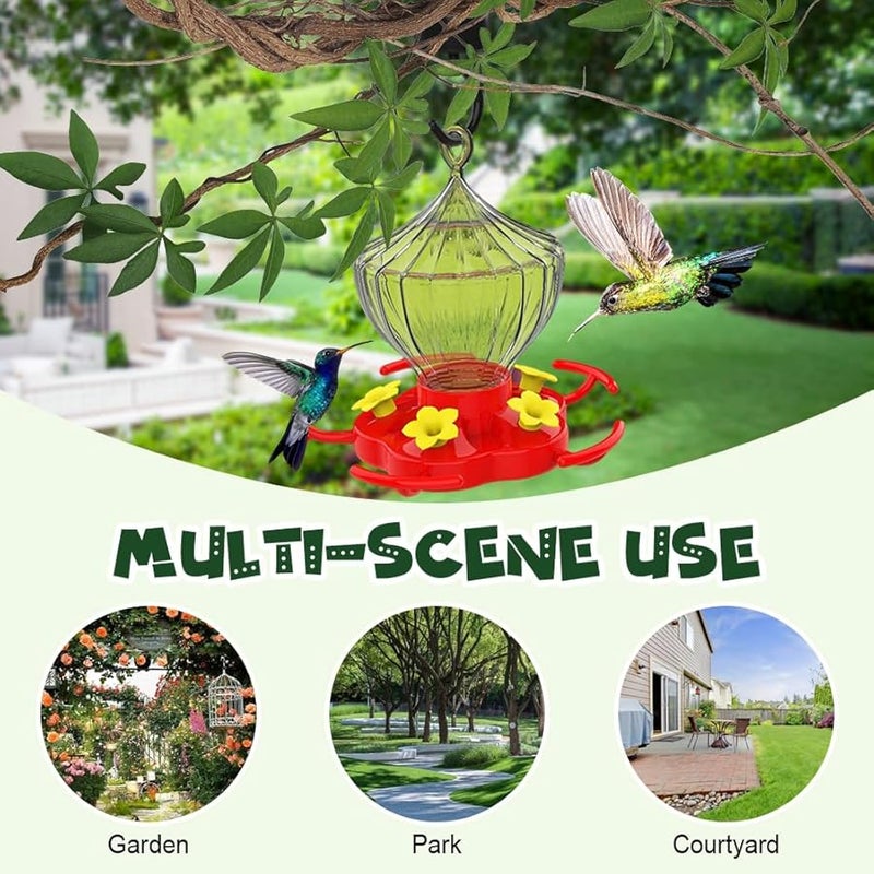 2025 New Hummingbird Feeders 3 Pack with Ant Moat Easy Clean Leak Proof Outdoor Garden Decor Gifts - Image 3