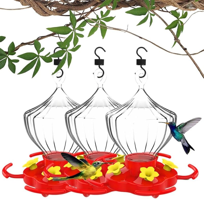 2025 New Hummingbird Feeders 3 Pack with Ant Moat Easy Clean Leak Proof Outdoor Garden Decor Gifts - Image 1