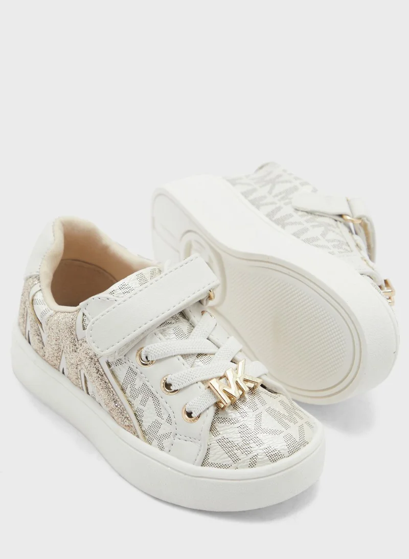 Michael Kors Kids Jem Airin Ps Low Top Velcro Sneakers