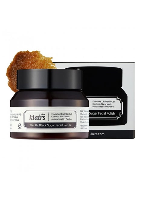 [Dearklairs] Gentle Black Sugar Facial Polish, Exfoliate, Scrub, Blackhead Remover, 110G, 3.88 Oz
