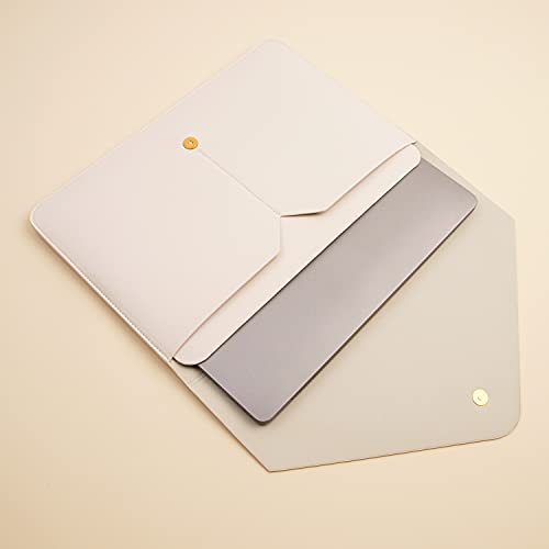 Benfan Laptop Sleeve 14 Inch Compatible with MacBook Pro 14, MacBook Air 13 2010-2017, MacBook Pro 13 2012-2015, Surface Laptop 13.5 with Small Pouch, Mouse Pad and Cord Organizer, Color White - Image 3