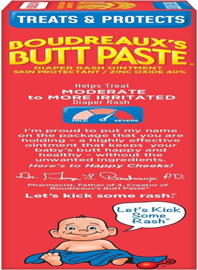 Boudreaux's Butt Paste Boudreaux’s Butt Paste Diaper Rash Ointment, Baby Rash Cream Skin Protectant, Fast Relief for Diaper Rash, Soothing Barrier Cream, Maximum Strength, 4 Ounce Tube (Pack of 4) - Image 4
