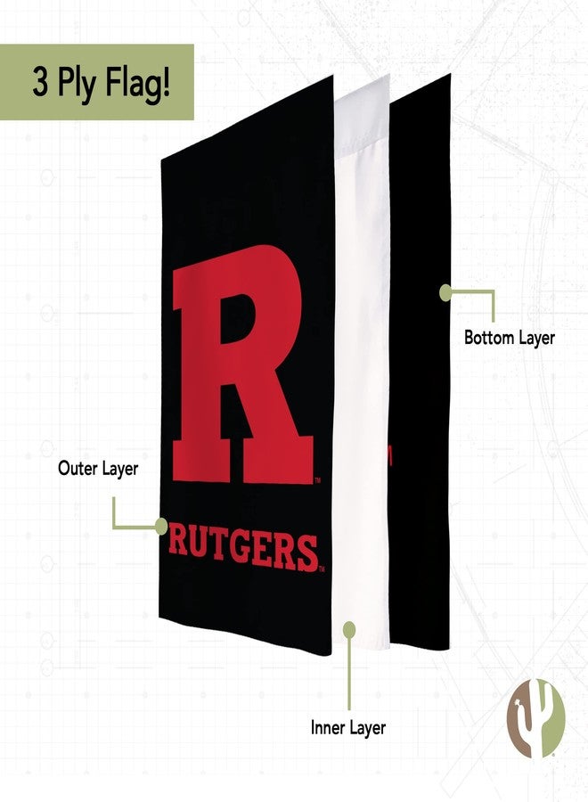 Desert Cactus Rutgers R Garden Flag – 19 x 12 inch Rutgers Scarlet Knights Banner, For Outdoor Display and Events (Design C) - Image 3