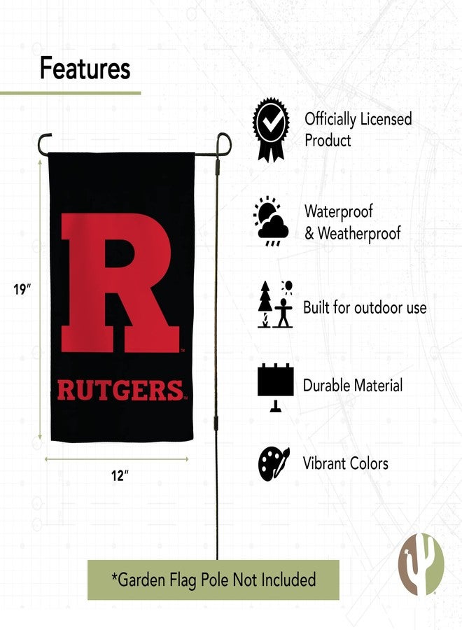 Desert Cactus Rutgers R Garden Flag – 19 x 12 inch Rutgers Scarlet Knights Banner, For Outdoor Display and Events (Design C) - Image 4