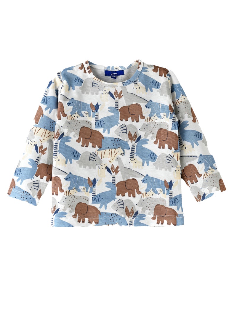 JAM Boys' Animal Print Long-Sleeve Top  - Image 1