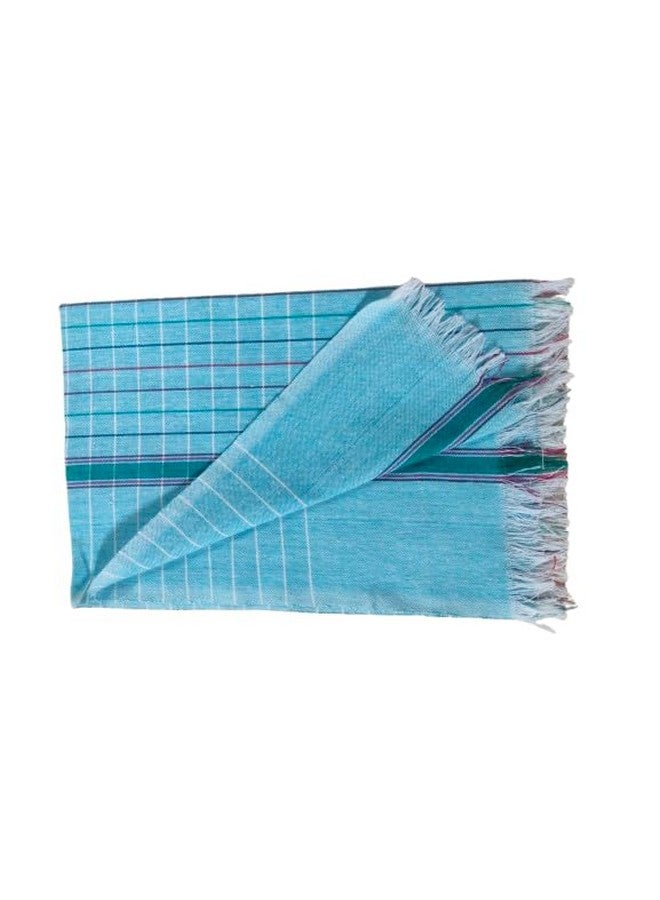AYUS Cotton Bath Towel 480 GSM (Set of 3, Lavender, Red, Sky, Blue 75 cm X 150 cm) - Image 3