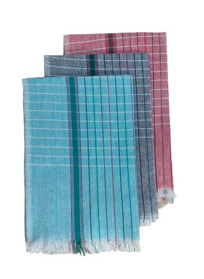 AYUS Cotton Bath Towel 480 GSM (Set of 3, Lavender, Red, Sky, Blue 75 cm X 150 cm) - Image 1