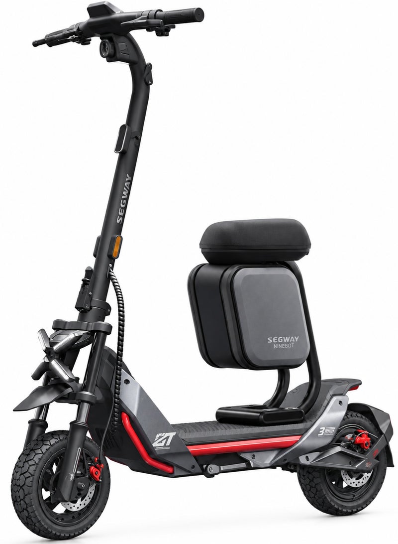 Segway-Ninebot Segway Ninebot ZT3 Pro Electric Kickscooter BUNDLE with Multi-functional Storage Seat Kit 10L Storage | 50km Max Range, 32 km/h Max Speed, 1600W Max Power - ZT3 PRO + PH0301 - Image 2