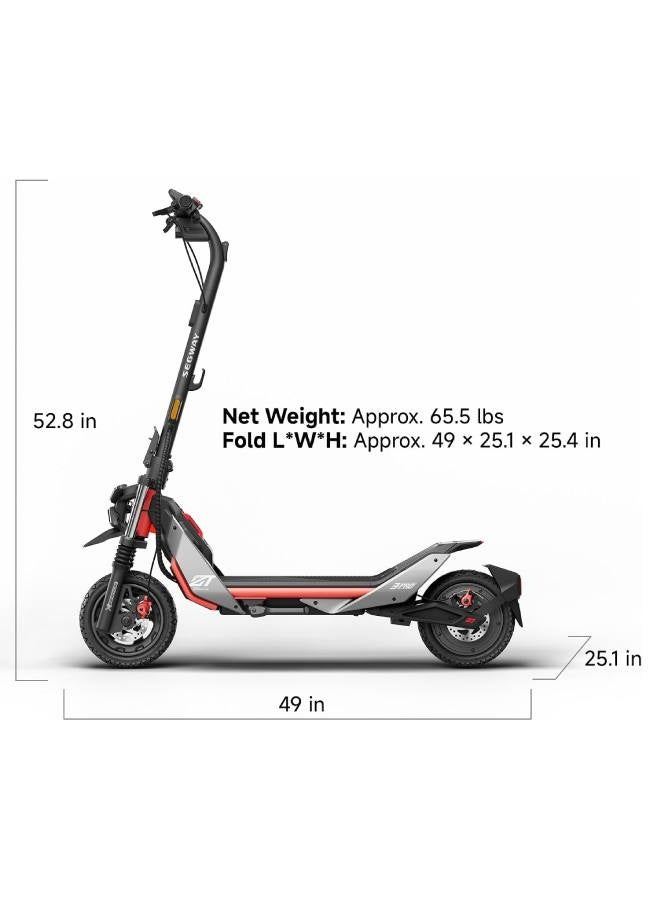 Segway-Ninebot Segway Ninebot ZT3 Pro Electric Kickscooter BUNDLE with Multi-functional Storage Seat Kit 10L Storage | 50km Max Range, 32 km/h Max Speed, 1600W Max Power - ZT3 PRO + PH0301 - Image 3