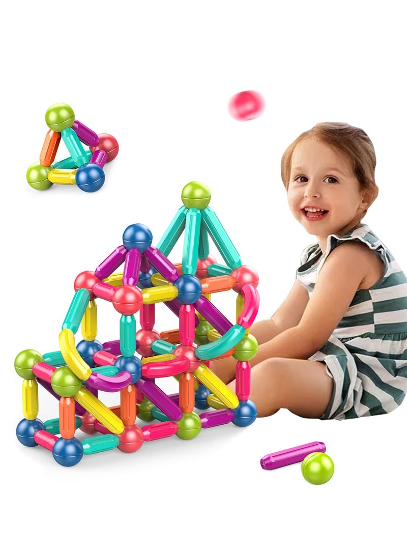 Beauenty Magnetic Rods  Balls Building Set – 26 Pieces – Educational  Creative Play - Image 2
