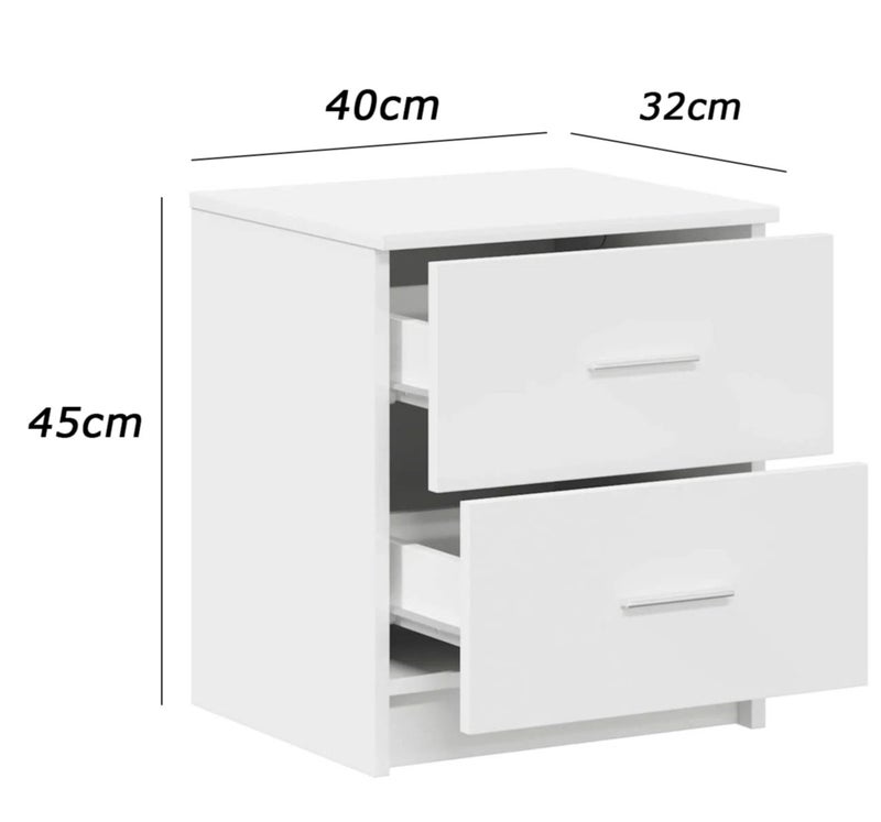Furniture Store Modern MDF nightstand - Height 45 cm - Width 40 cm - Depth 32 cm, from Furniture Store. - Image 4