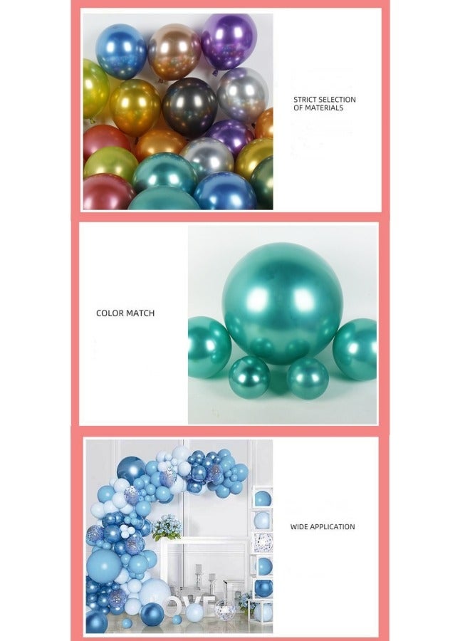 زينة اليوم الوطنيمجموعة بالونات، 143 بالونة بألوان متنوعة، بالونات لاتكس قوس قزح، بالونات حفلات بألوان زاهية، مجموعة إكليل بالونات بمقاسات مختلفة 5/10/12/18 بوصة، لحفلات الزفاف وحفلات استقبال المولود وحفلات أعياد الميلاد (145 قطعة) - view 5