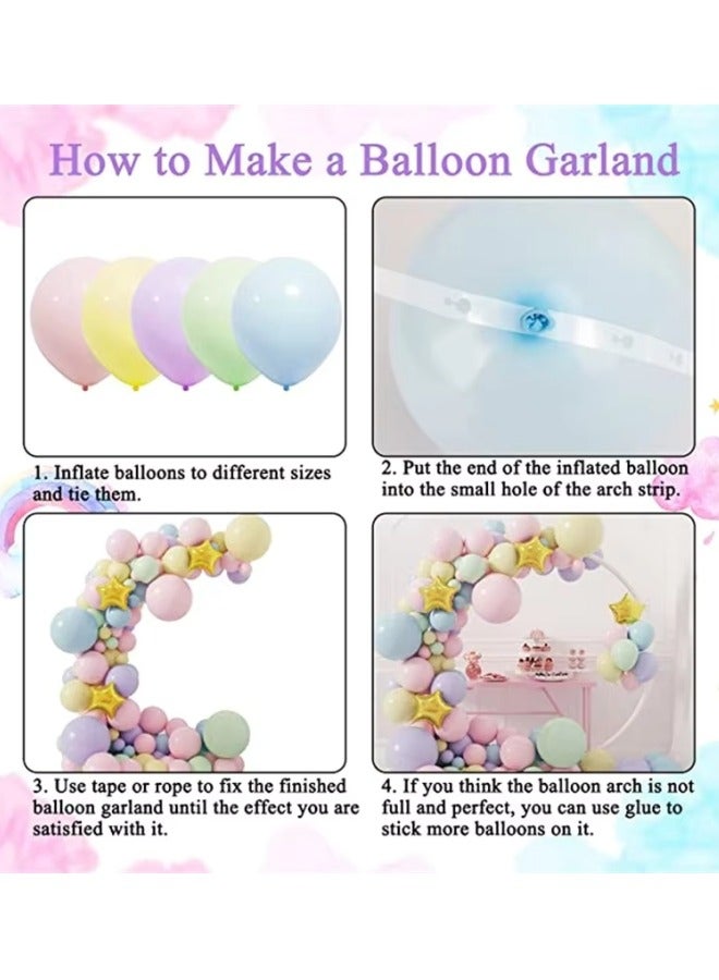 زينة اليوم الوطنيمجموعة بالونات، 143 بالونة بألوان متنوعة، بالونات لاتكس قوس قزح، بالونات حفلات بألوان زاهية، مجموعة إكليل بالونات بمقاسات مختلفة 5/10/12/18 بوصة، لحفلات الزفاف وحفلات استقبال المولود وحفلات أعياد الميلاد (145 قطعة) - view 4