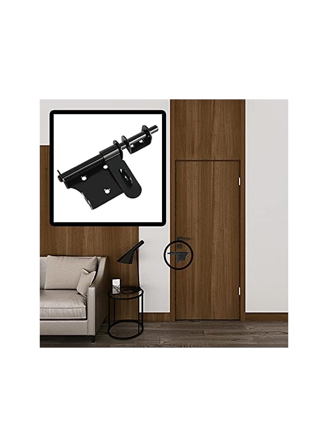 promass 6 Inch Heavy Duty Slide Gate Latch Bolt Safety Door Lock with Padlock Hole, Strong Door Barrel Bolt, Durable Slide Bolt for Increasing Security on Garden Gates Shed Doors - Image 3