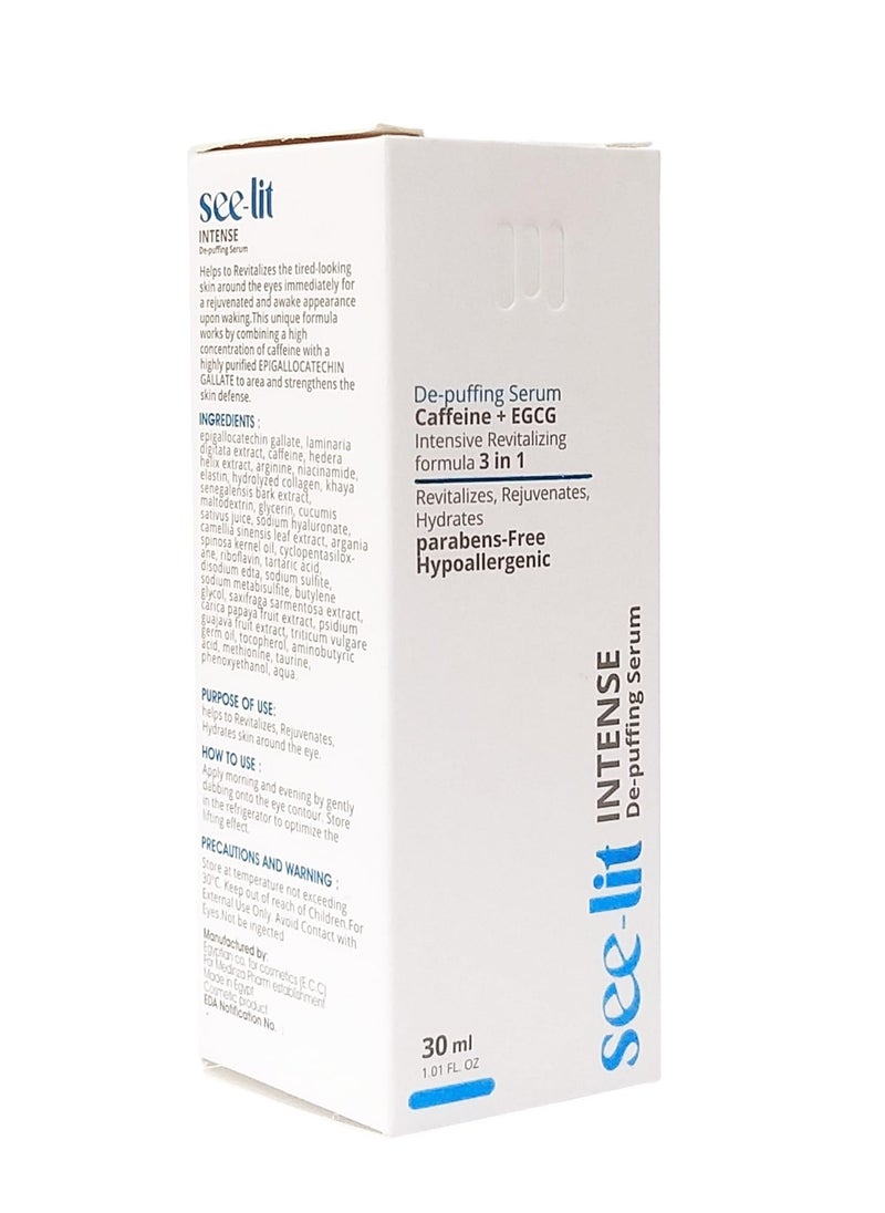 MEDINZA See lit Intense De-puffing Serum Caffeine + EGCG intensive Revitalizing formula 3 in 1 30ml  - Image 1
