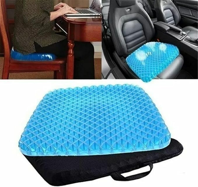 Silicone Medical Seat Cushion - Support Pillow for Office, Car, Home, Back Pain Relief, Ergonomic Cushion, with Protective Cover, 35 x 40 x 3cm - Image 3