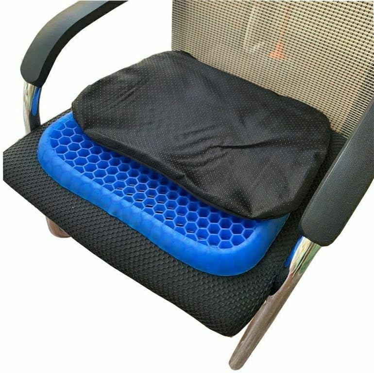 Silicone Medical Seat Cushion - Support Pillow for Office, Car, Home, Back Pain Relief, Ergonomic Cushion, with Protective Cover, 35 x 40 x 3cm - Image 1