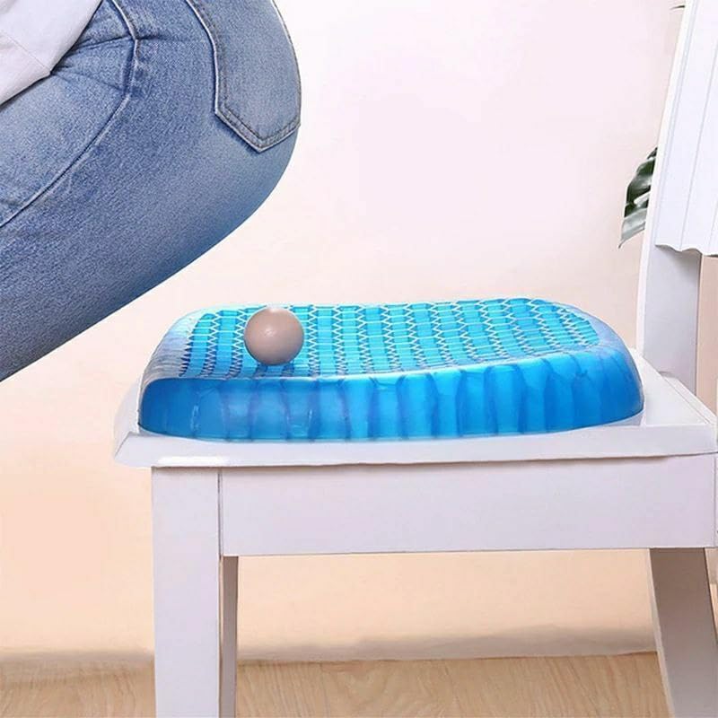Silicone Medical Seat Cushion - Support Pillow for Office, Car, Home, Back Pain Relief, Ergonomic Cushion, with Protective Cover, 35 x 40 x 3cm - Image 4