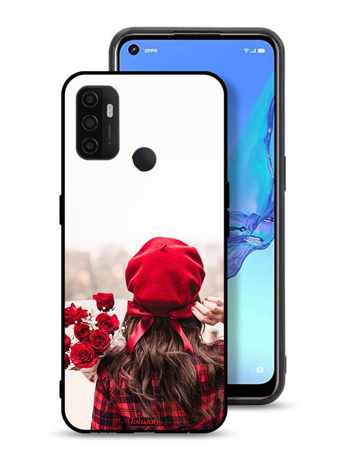 Tolwak Oppo A53s Protective Case Cover Holding Flowers - Image 1