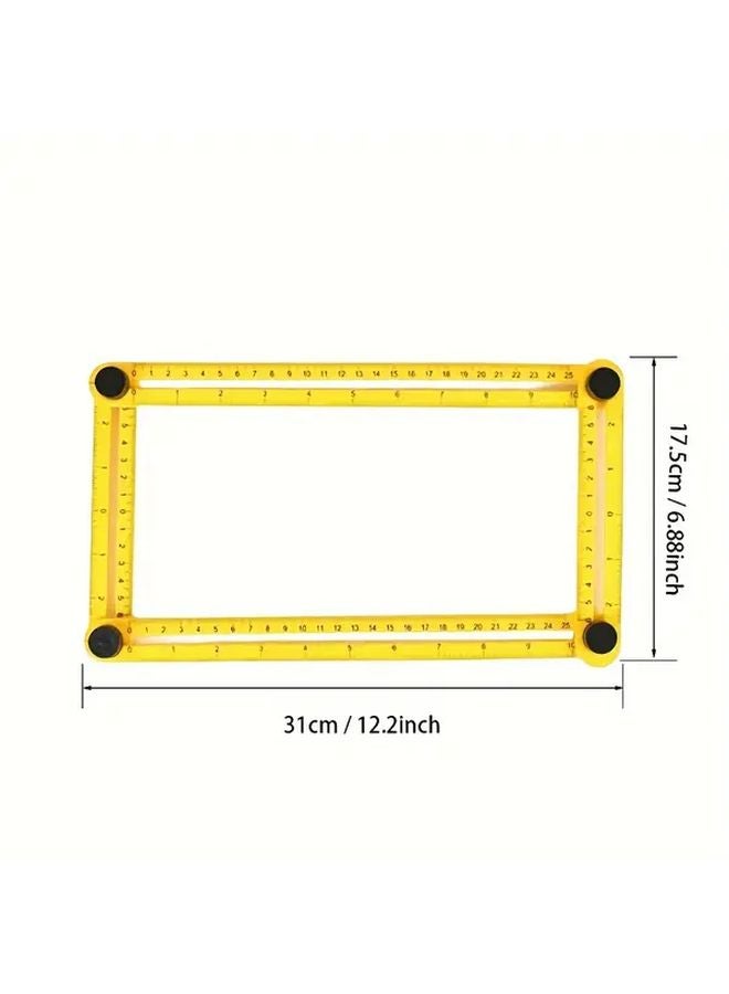 Heavy Duty Multi Fold Ruler Four Sided Measuring Tool Black Accuracy Markings - Image 3