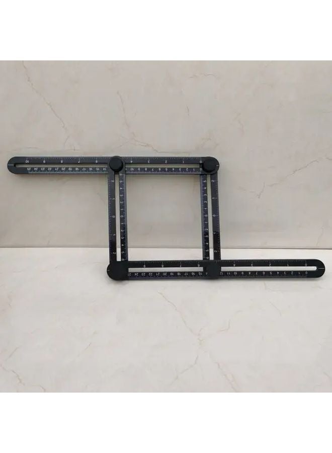 Heavy Duty Multi Fold Ruler Four Sided Measuring Tool Black Accuracy Markings - Image 1