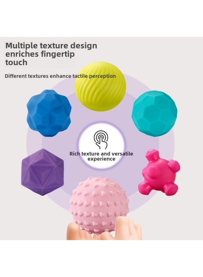 إسكدنيا كرة لمس للأطفال، تدليك الإدراك اللمسي، كرة الإمساك باليد، كرة تدريب الطفل، اللون: صندوق هدايا، مجموعة من 6 قطع من كرات اللمس والقرصة - Image 4