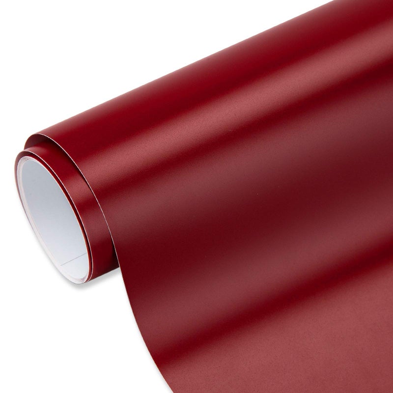 VINYL FROG Wine Red Adhesive Vinyl Roll 12 x10ft Wine Red Craft Vinyl Matte Red Permanent Vinyl for Home Decor Mug Car and Other Stickers