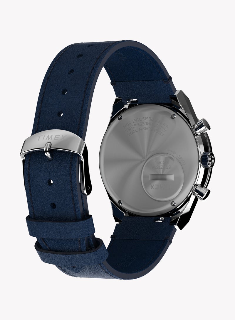 Timex Q Diver inspired Chrono SST Case Blue Dial Blue Strap TW2W51700 Men's Watch - Image 3