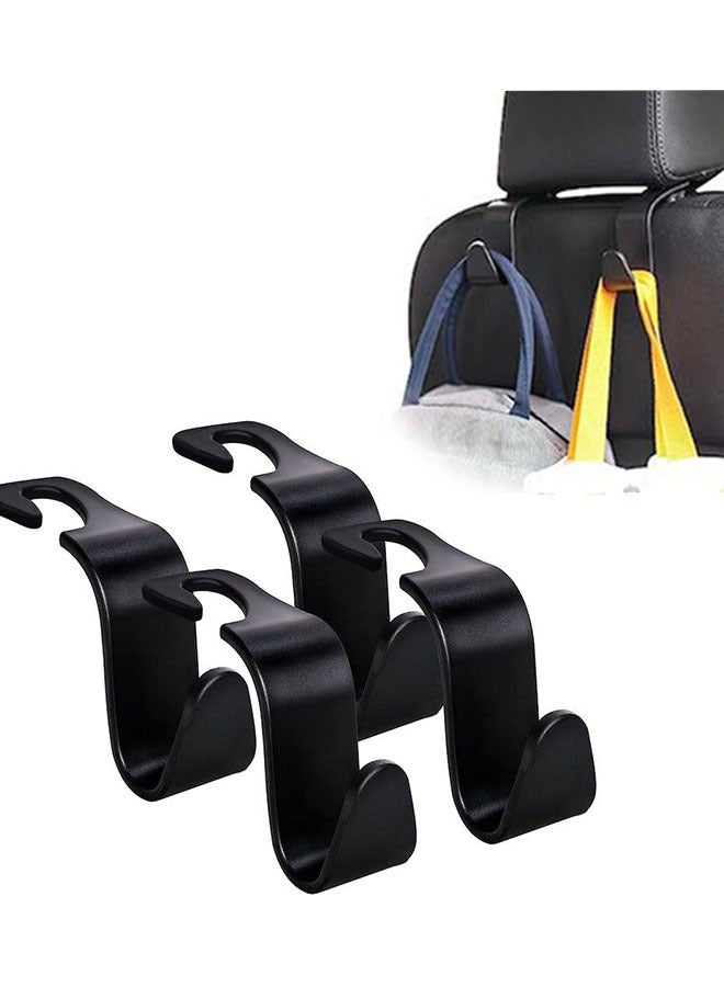 4PCS Car Seat Headrest Hooks, Car Hooks for Purses and Bags,Black Car Hangers ,Seat Headrest Hooks,Car Water Bottle Hooks Car Seat Assecories - Image 1